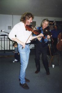 Sam Bush and John Hartford play fiddles together