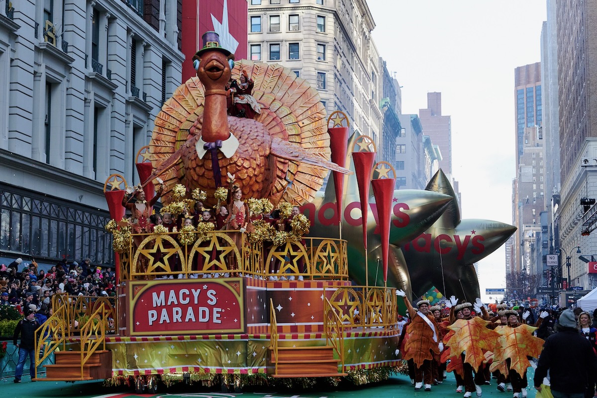 The classic Tom Turkey float in the Macy's Thanksgiving Day Parade